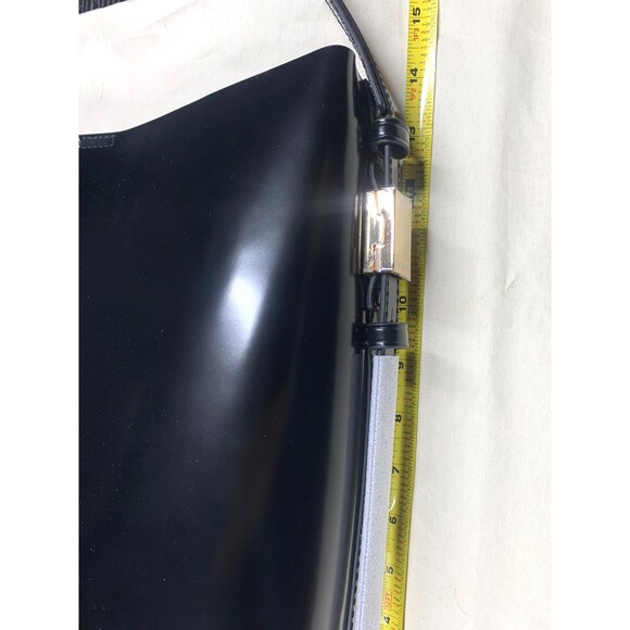 J. Crew Edie Bucket Bag Black Italian Patent Leather Dustbag Inc NWT - Picture 5 of 14